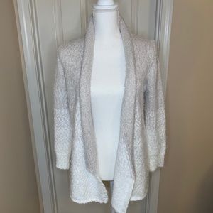 Cupio Tonal Chenille Cardigan Size Medium- Light grey/Ivory